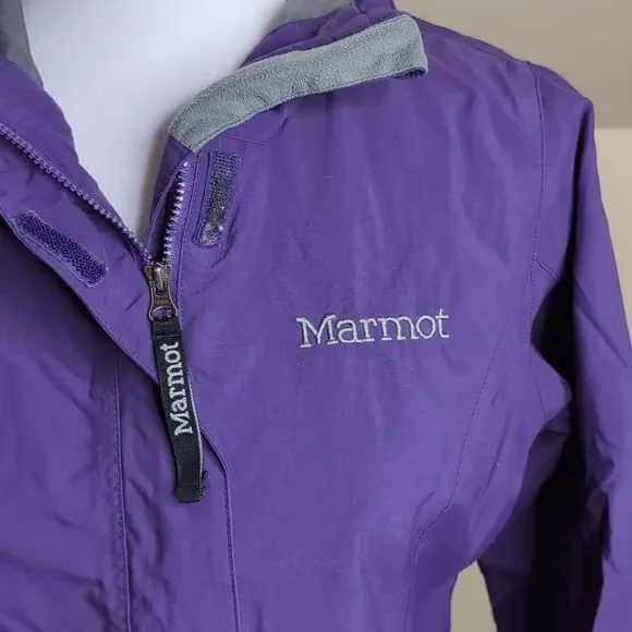 Marmot XS Purple Light Weight Hooded Jacket - Picture 10 of 14